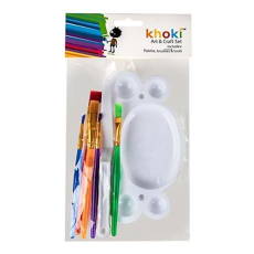 Art Set - Palette & Brushes - 7 Piece